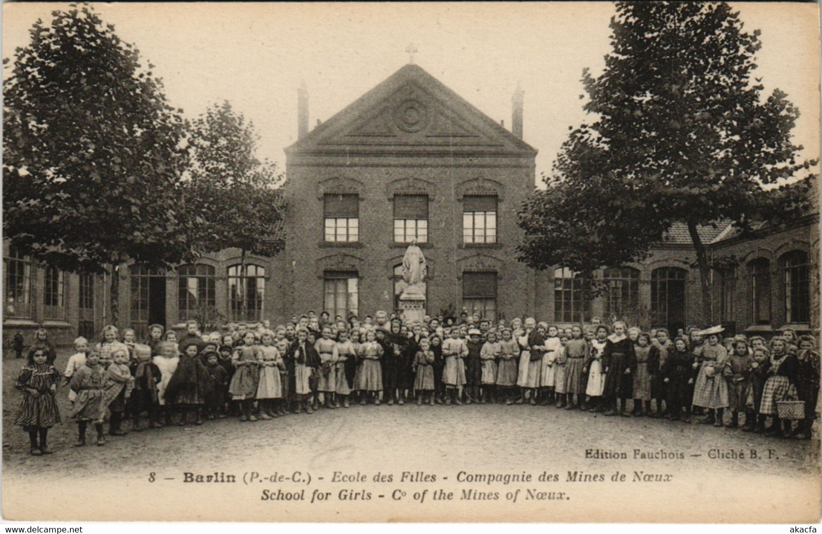 CPA BARLIN - École Des Filles Compagnie Des Mines De NOUEX (116934) - Barlin