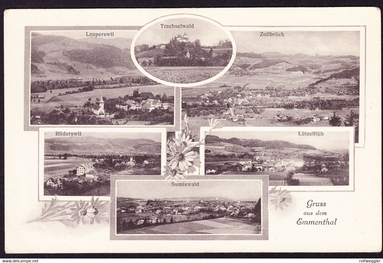 Um 1920 Ungelaufene AK: Gruss Aus Dem Emmenthal. Lauperswil, Lützelflüh, Rüderswil, Sumiswald, Trachsel- - Lützelflüh