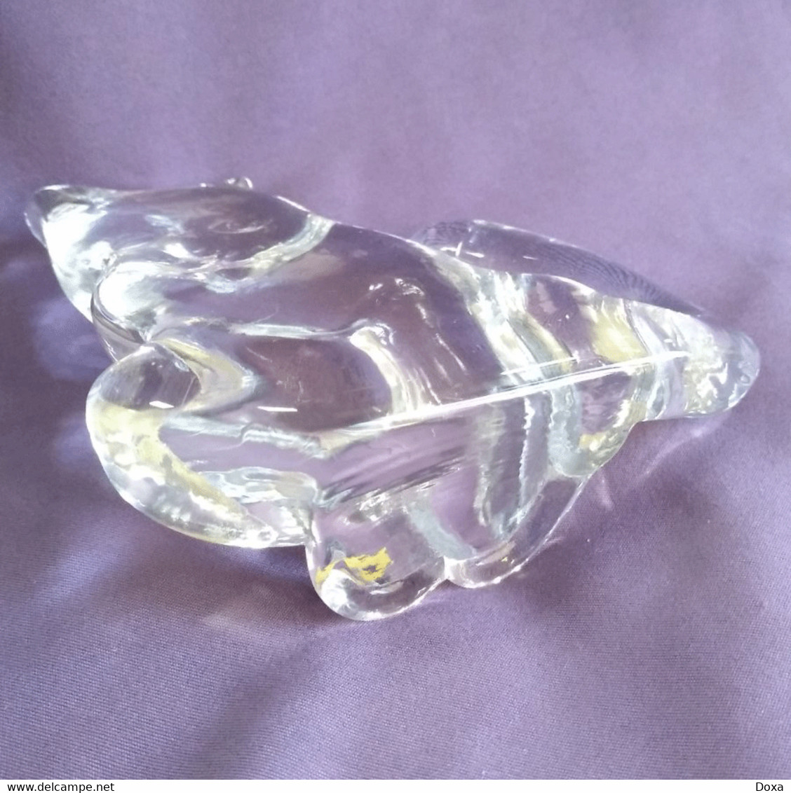 Vintage Paperweight - Figure Of A Cat, Crystal Costa Boda, Sweden - Presse-papiers