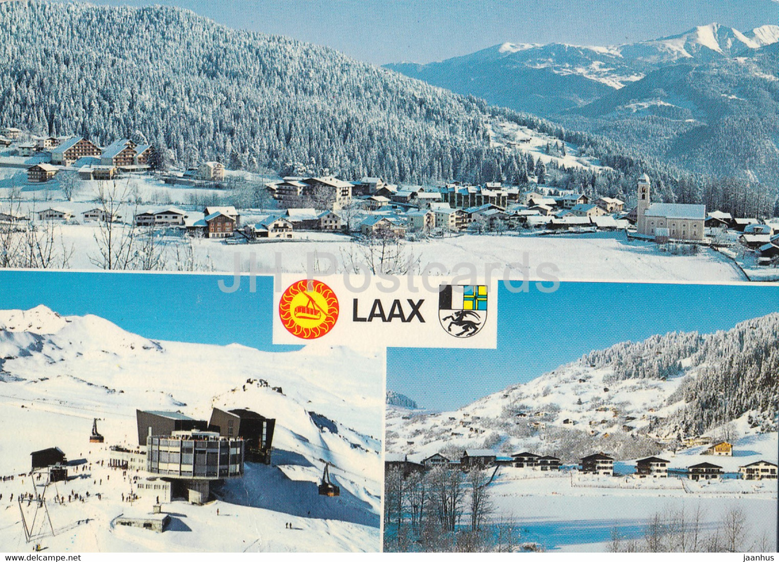 Laax Gegen Salums - Crap Sogn Gion - Gegen Falera - Multiview - 1983 - Switzerland - Used - Falera