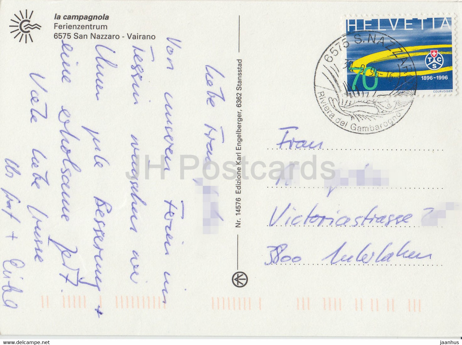 La Campagnola - Ferienzentrum - San Nazzaro - Vairano - 14576 - 1996 - Switzerland - Used - San Nazzaro