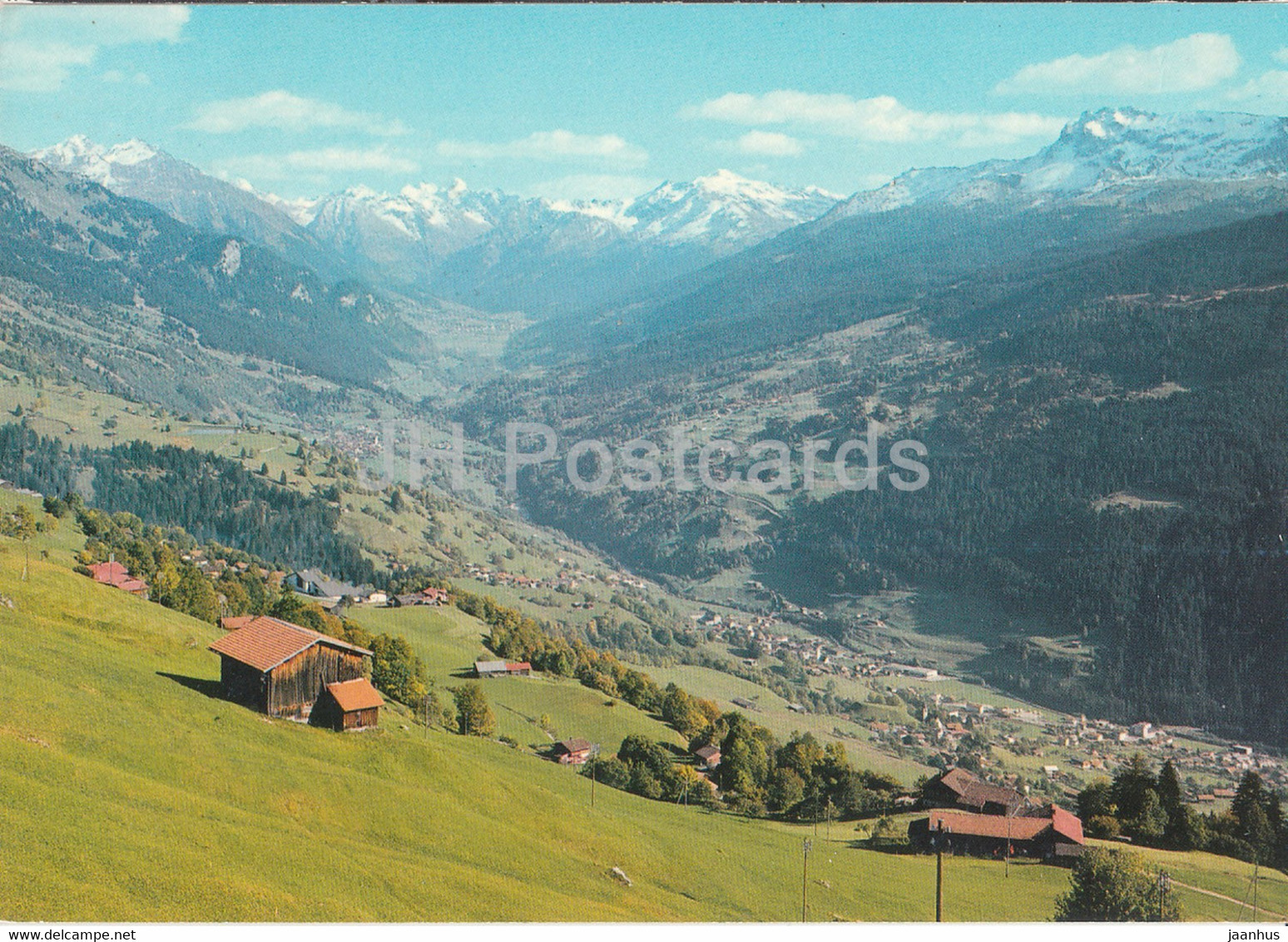 Blick Von Pany Auf Das Obere Prattigau - Luzein - Kublis - Conters - Saas - Serneus - 1977 - Switzerland - Used - Conters Im Prättigau