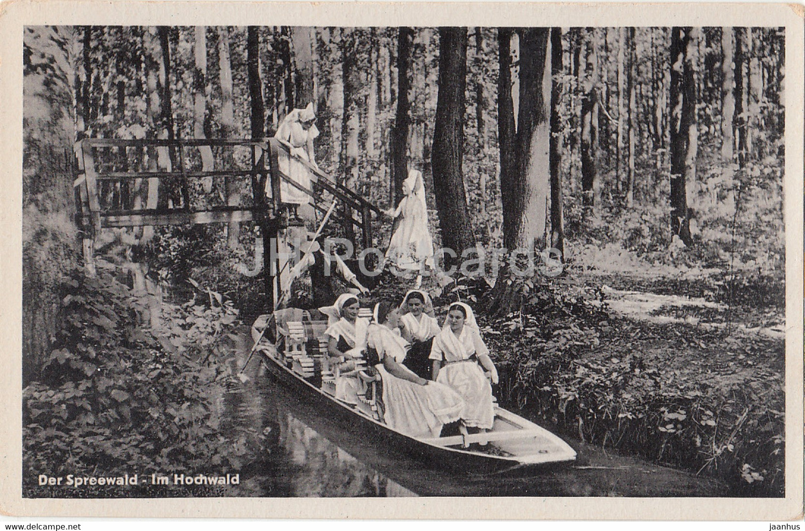 Der Spreewald - Im Hochwald - Boat - Folk Costumes - Germany - Used - Luebbenau