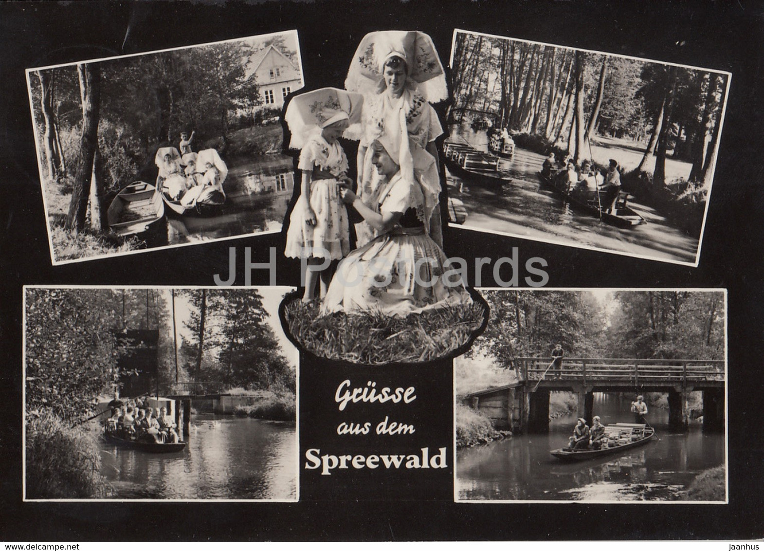 Grusse Aus Dem Spreewald - Boat - Folk Costumes - 1967 - Germany DDR - Used - Luebbenau