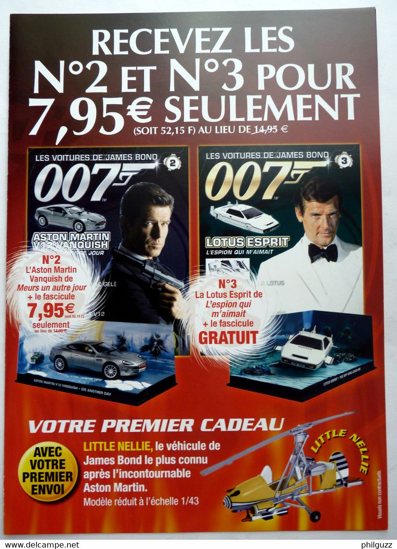 DEPLIANT FLYERS FABBRI COLLECTION LES VOITURES DE JAMES BOND 2 & 3 - 2006 - El Señor De Los Anillos