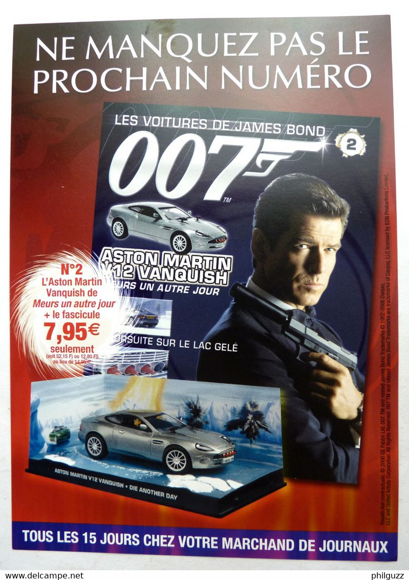 FLYERS FABBRI COLLECTION LES VOITURES DE JAMES BOND 2 - ASTON MARTIN V12 VANQUISH - 2006 - Le Seigneur Des Anneaux