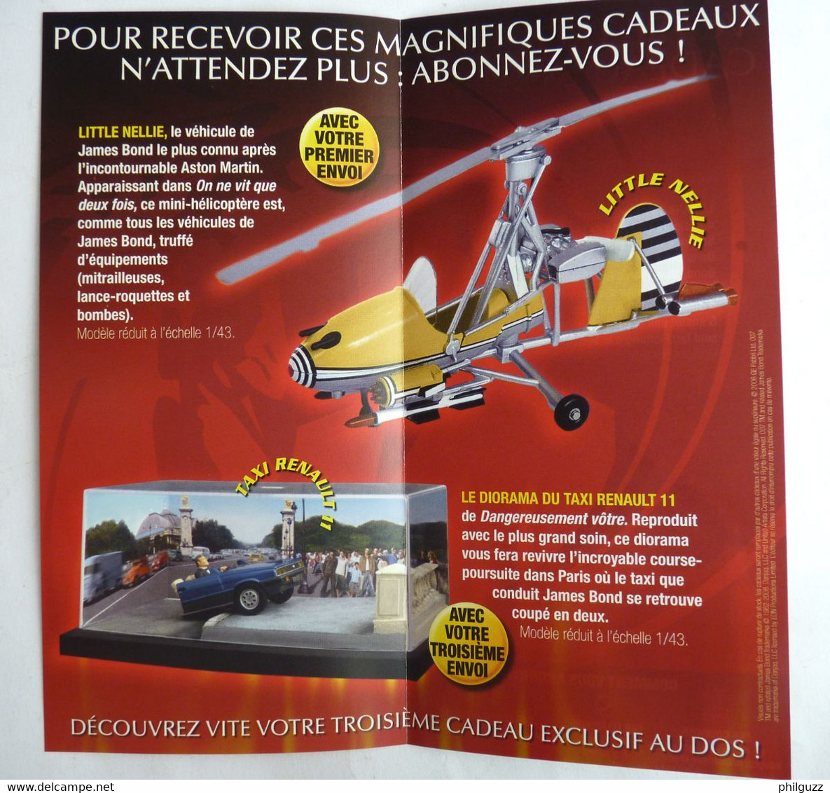 FLYERS DEPLIANT ABONNEMENT COLLECTION FABBRI LES VOITURES DE JAMES BOND - 2006 - Le Seigneur Des Anneaux