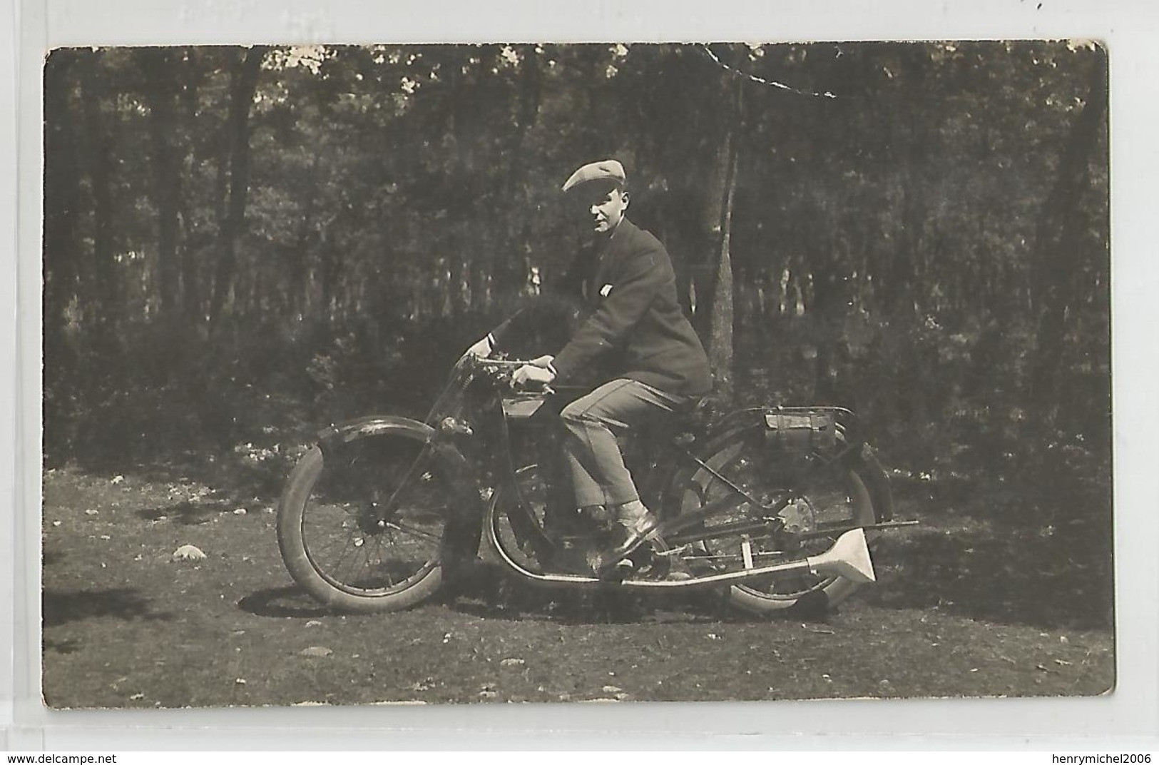 Carte Photo De Paul Boyer Romans Sur Isère 26 Drome  Moto Et Homme - Romans Sur Isere