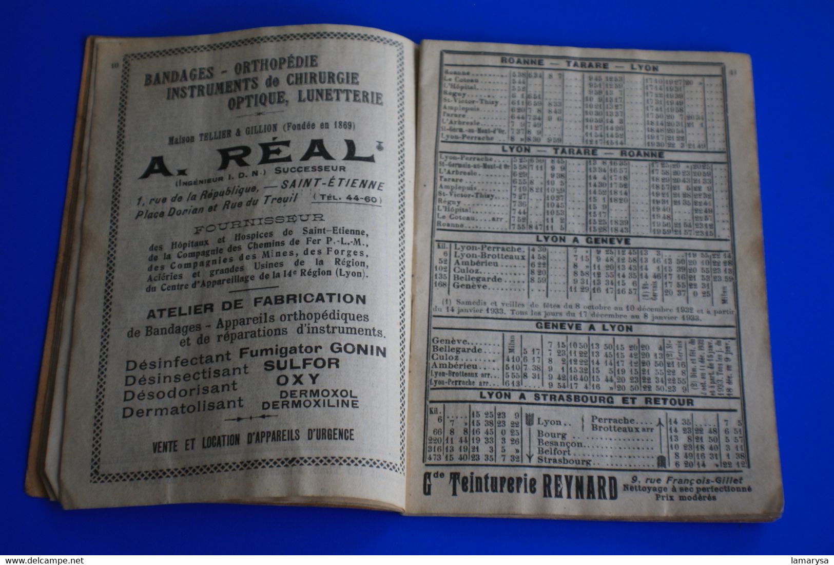 1932-INDICATEUR-Sté NATIONALE CHEMINS DE FER FRANÇAIS P.L.M/DÉPART.-☛S.N.C.F.-☛Plans réseaux-Schéma ligne