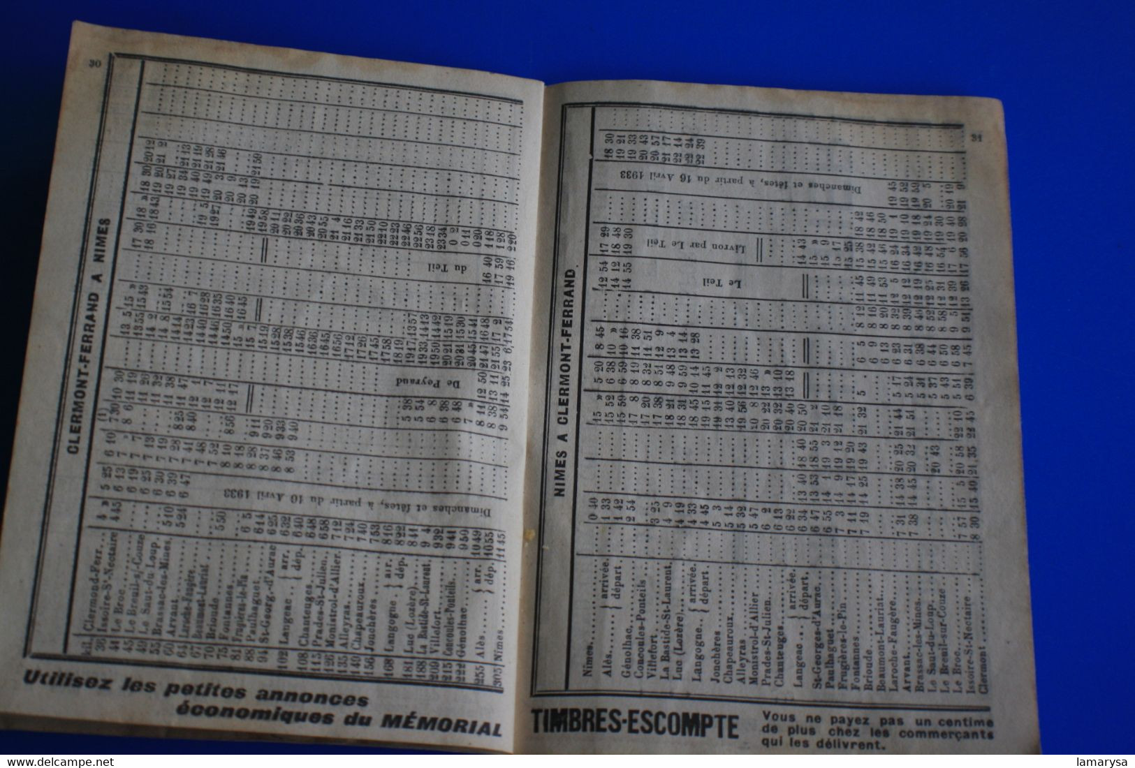 1932-INDICATEUR-Sté NATIONALE CHEMINS DE FER FRANÇAIS P.L.M/DÉPART.-☛S.N.C.F.-☛Plans réseaux-Schéma ligne