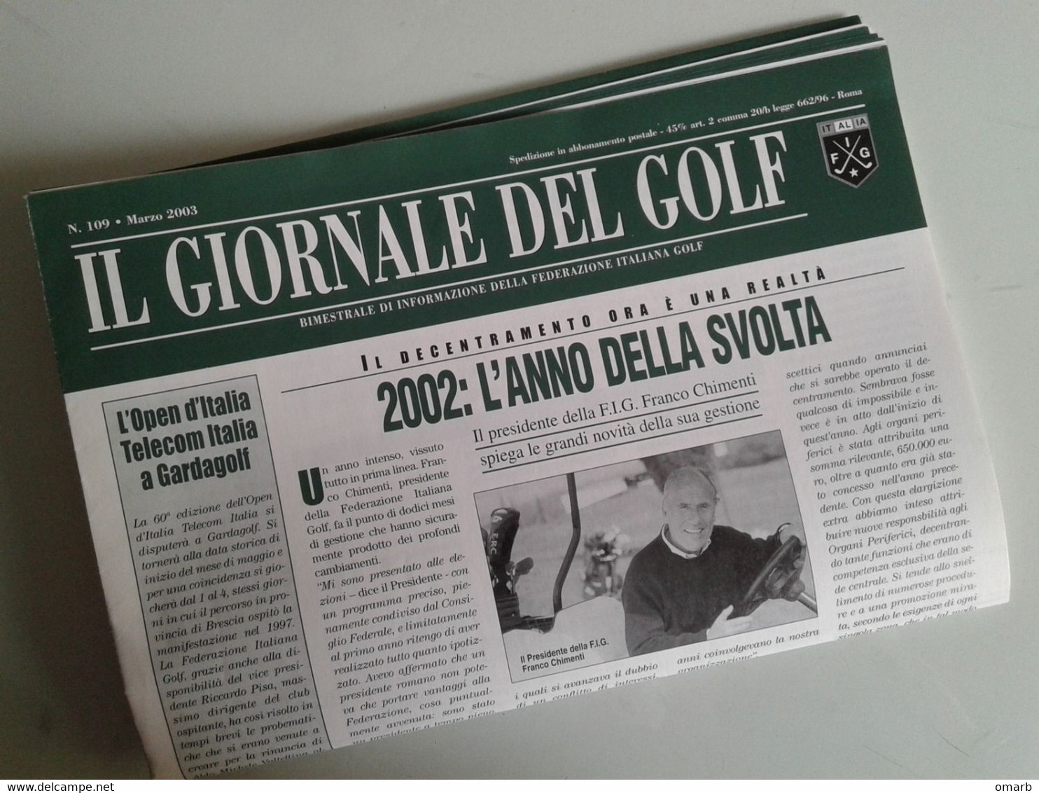 Lib438 Il Giornale Del Golf 2003 Federazione Italiana Open Italia Telecom - Boeken