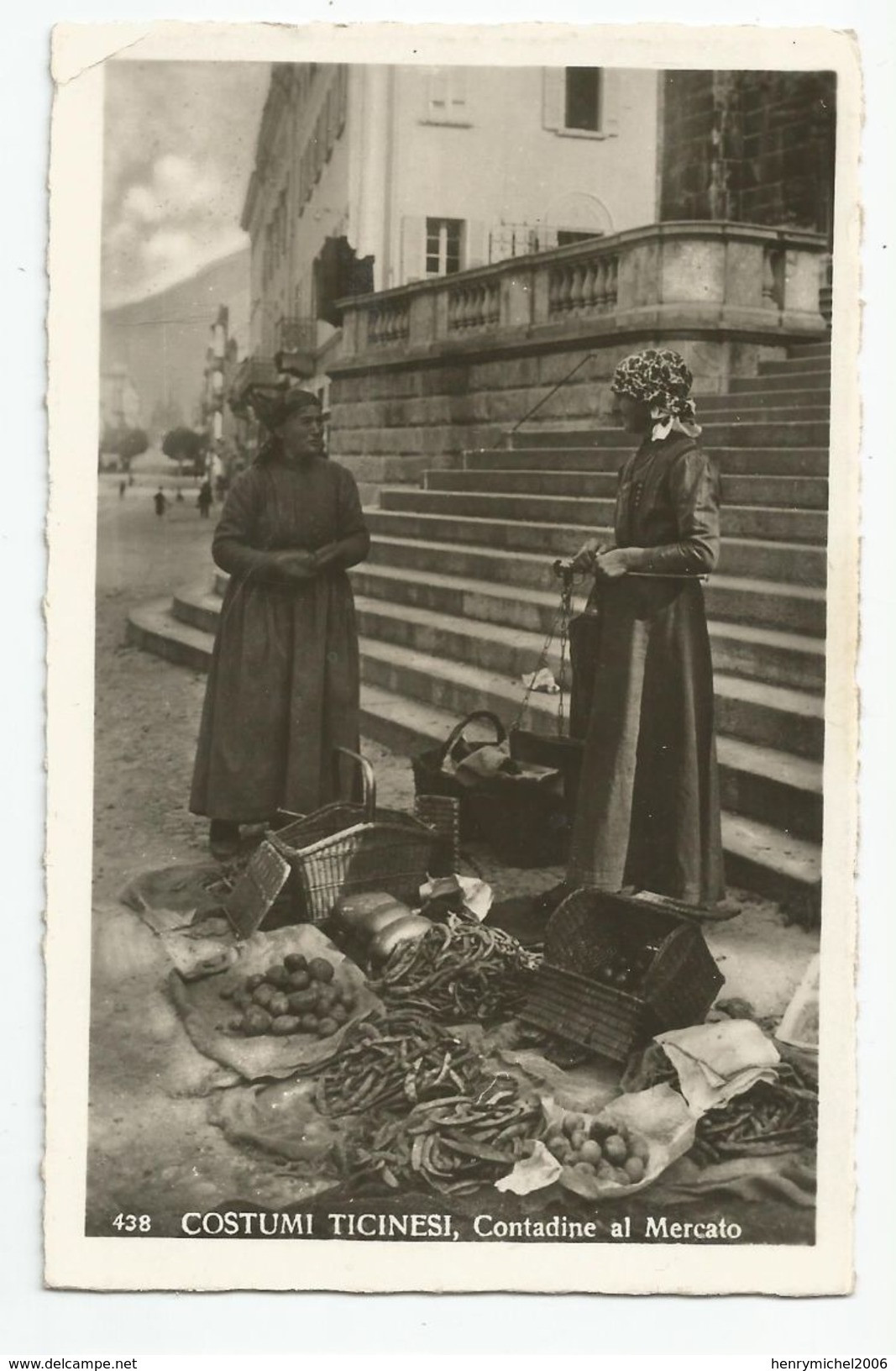 Suisse Tessin -  Cachet Bellinzona 1938 , Costumi Ticinese , Cantadine Al Mercato - Sonstige & Ohne Zuordnung