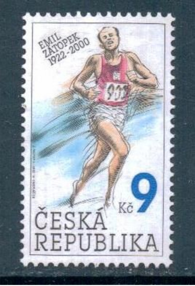 2002 Czech Republic Olympic Games, Emil Zatopek, Olympic Champion 1948 1952 1 Stamp, Michel # 331 MNH - Summer 1948: London