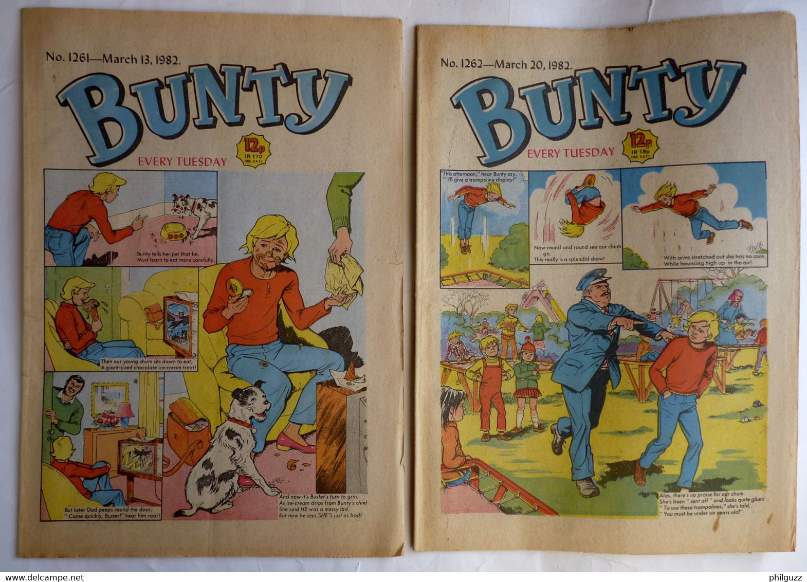 2 COMICS ANGLAIS BUNTY 1261 Et 1262 - 1982 - Cómics Británicos