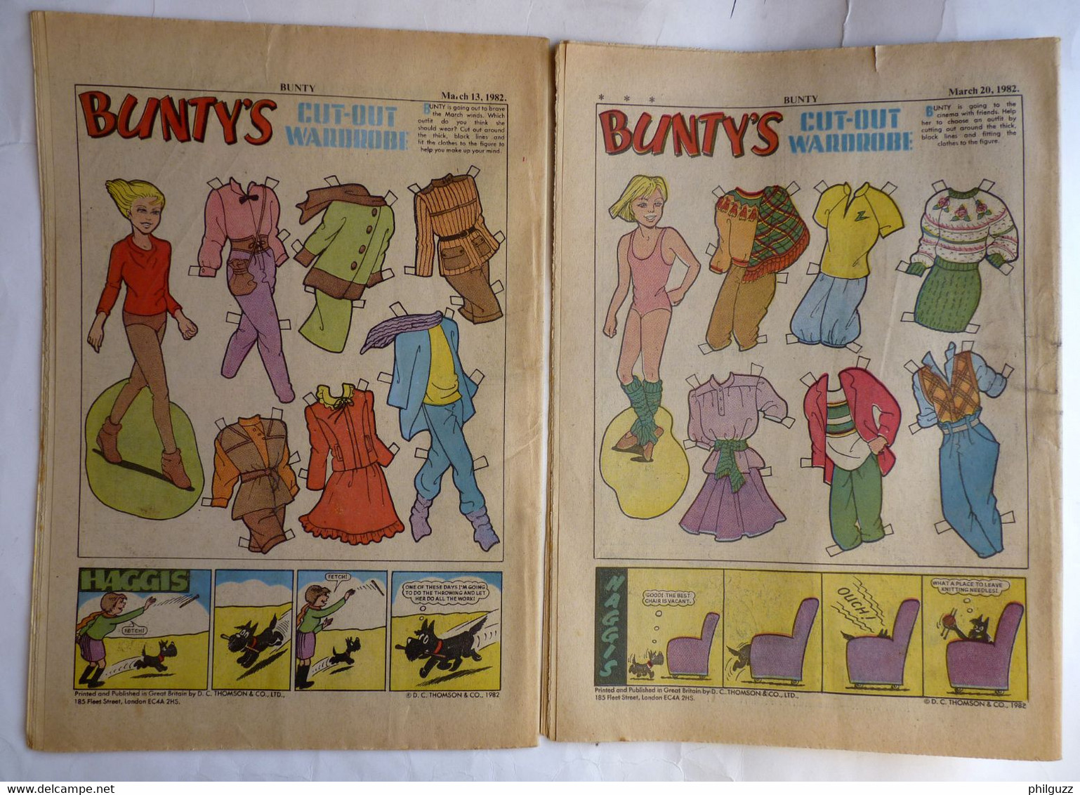 2 COMICS ANGLAIS BUNTY 1261 Et 1262 - 1982 - BD Britanniques