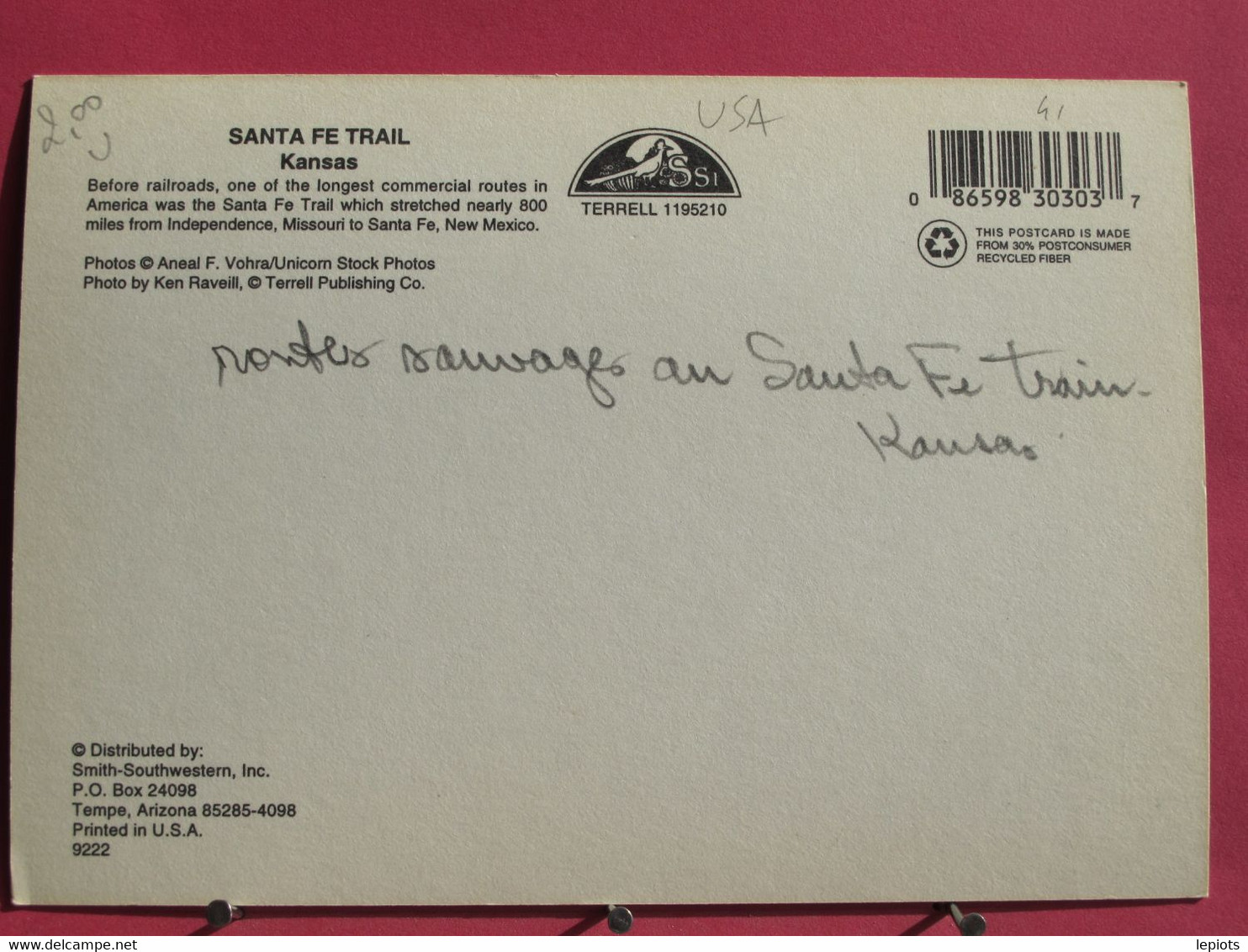 Visuel Très Peu Courant - USA - Santa Fe Trail - Excellent état - Other & Unclassified