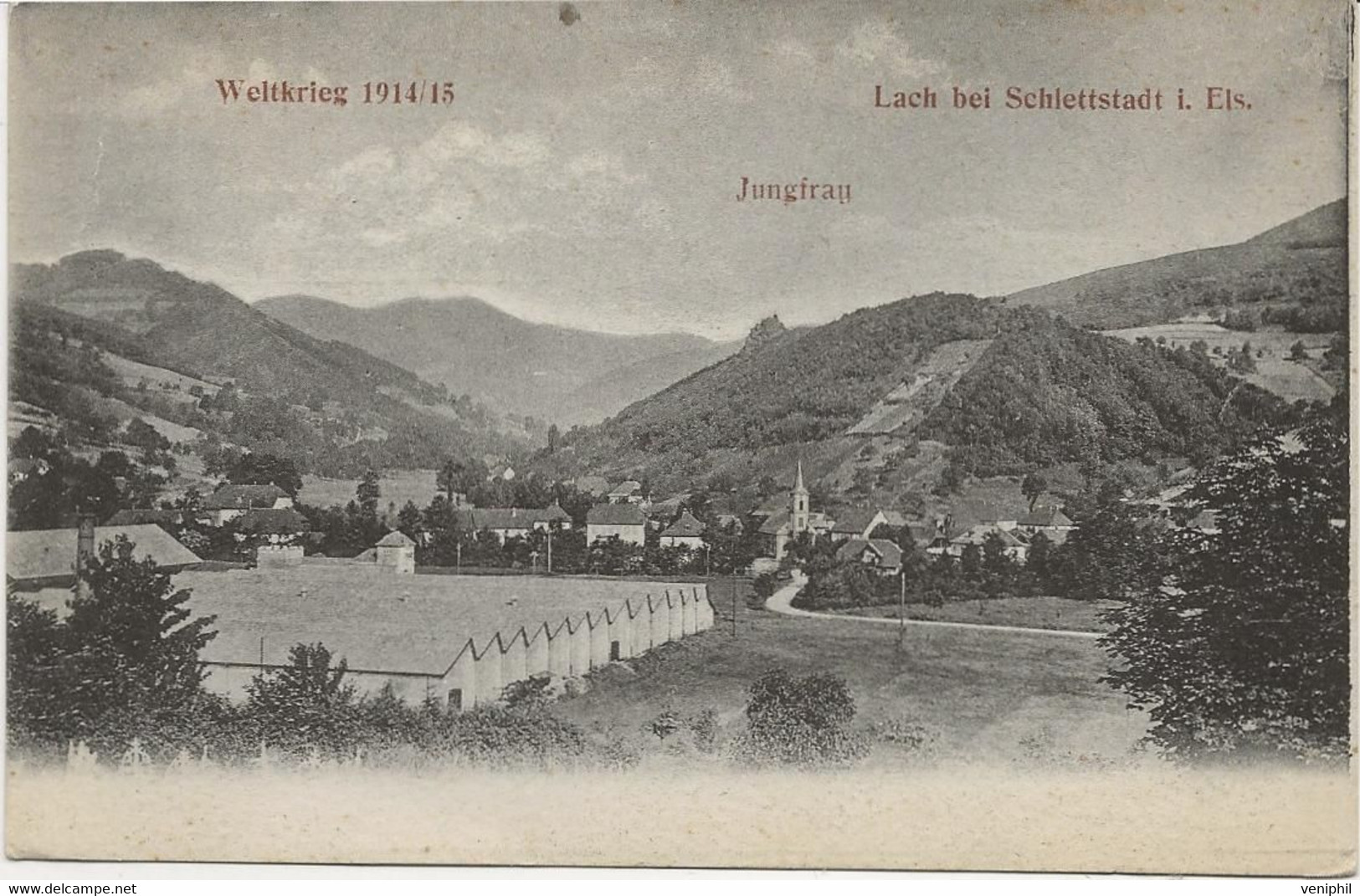 CARTE GUERRE 1914-18 - LACH BEI SCHLETTSTADT -ALSACE  ANNEE 1918 - Selestat