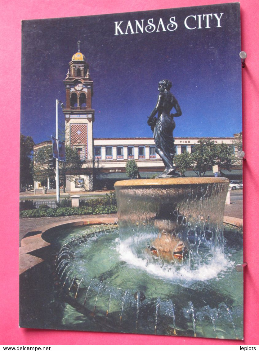 Visuel Très Peu Courant - USA - Fountain Of Kansas City And Time Tower Building- Très Bon état - Kansas City – Missouri