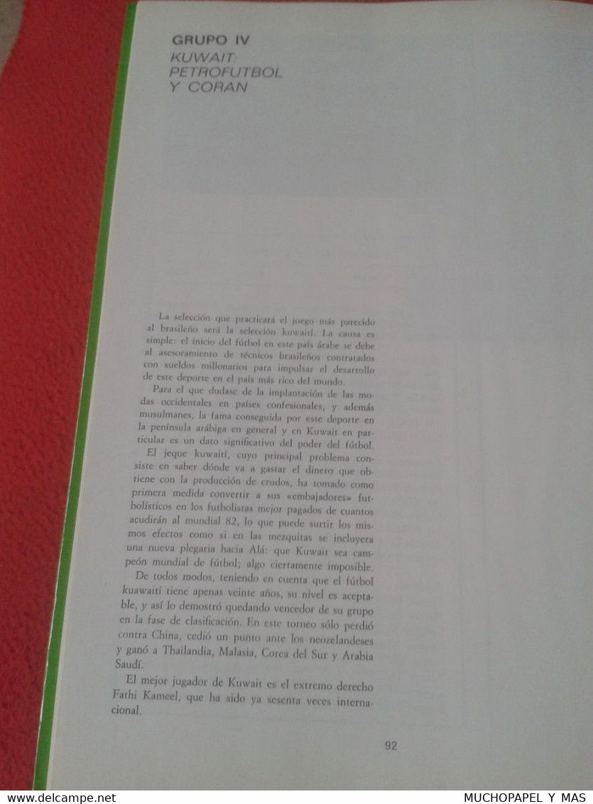 EL GRAN LIBRO DE LOS MUNDIALES 1930-1982 TODO SOBRE MUNDIAL ESPAÑA 82 1982 SPAIN WORLD CUP FOOTBALL BRAUN FÚTBOL SOCCER.