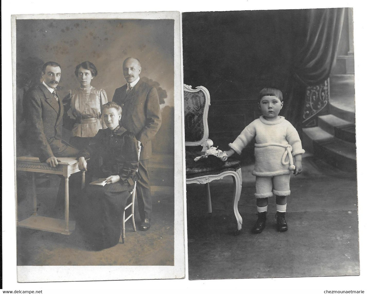 FAMILLE BREVIERE EN 1917 ET 1922 DONT UNE A SOLRE SUR SAMBRE - LOT DE 2 CARTES PHOTOS - Sonstige & Ohne Zuordnung