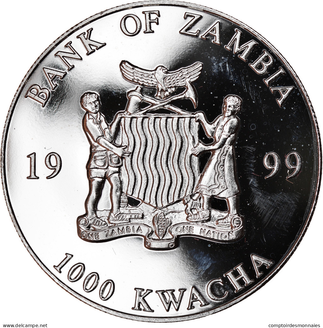 Monnaie, Zambie, 1000 Kwacha, 1999, British Royal Mint, SPL, Copper-nickel - Zambia