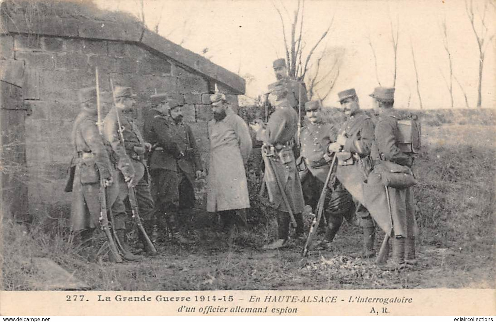 Thème:   Guerre 14/18     En Haute Alsace ,interrogatoire D'un Officier Allemands  Espion          ( Voir Scan) - Guerre 1914-18