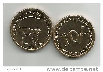 10 Shillings 2002. UNC - Somalia