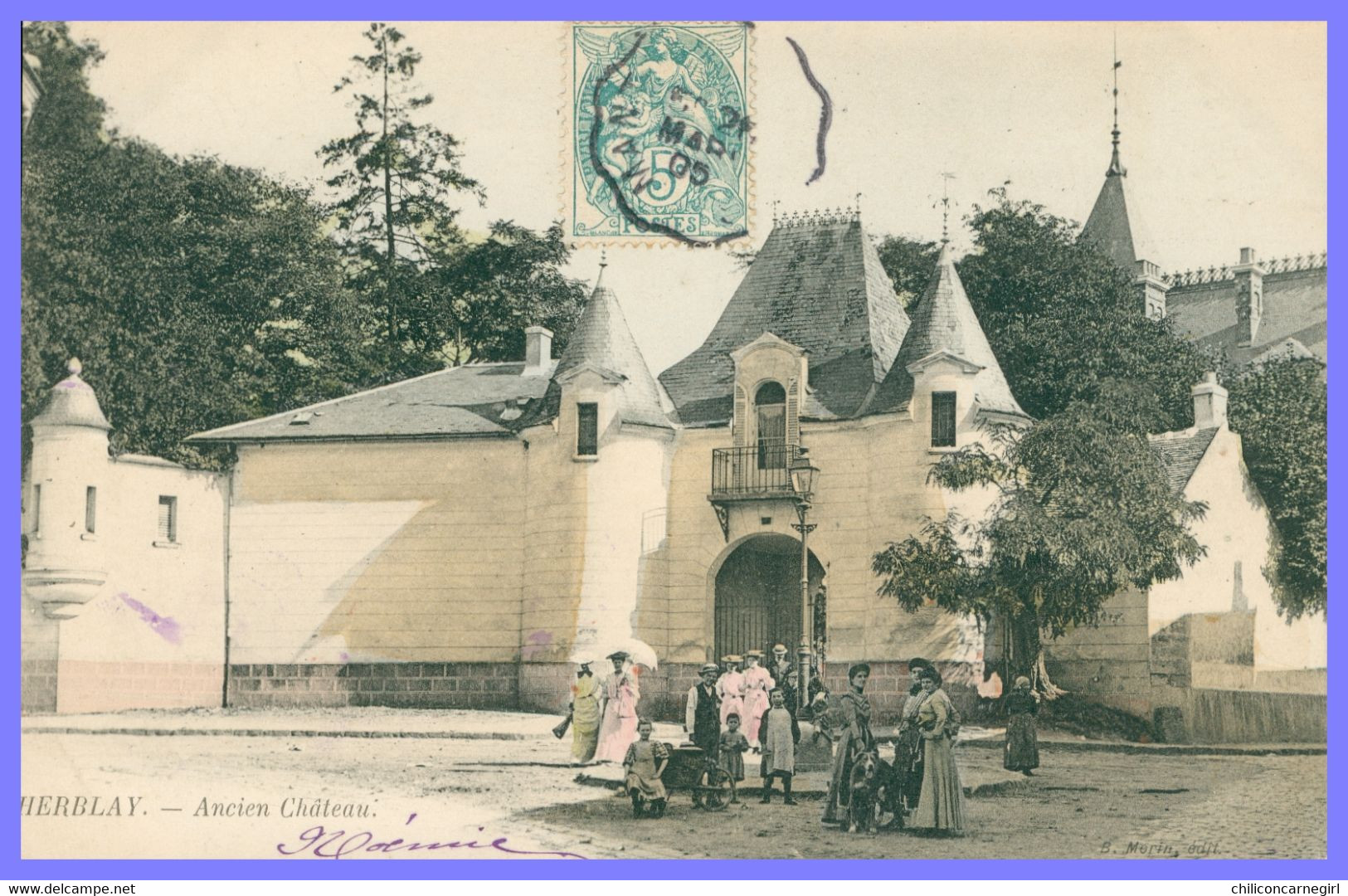 HERBLAY - Ancien Château - Animée - Edit. B. MORIN - 1906 - Colorisée - Herblay