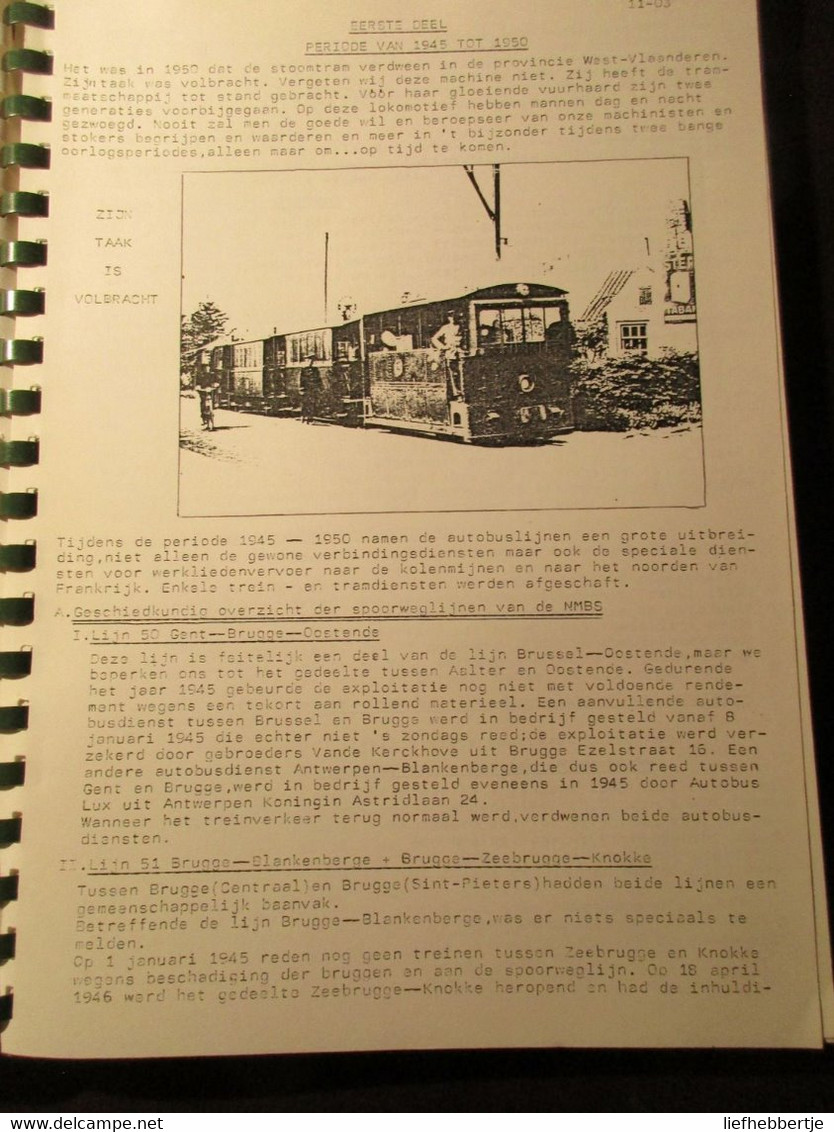 Het Openbaar Vervoer In West-Vlaanderen Vanaf 1945 Tot En Met 1963 - D. Devolder - Trein - Spoorverkeer - Historia