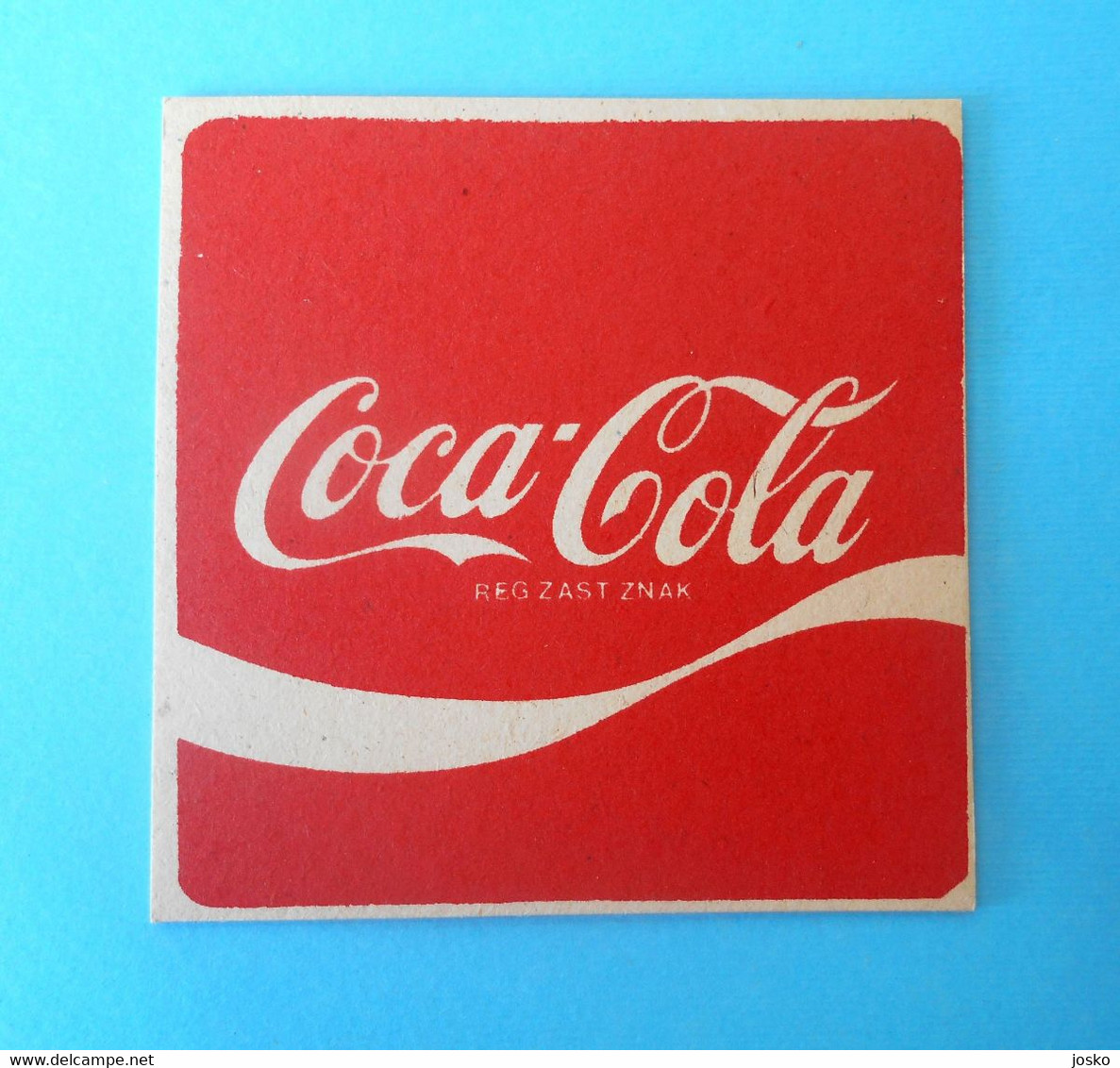 COCA-COLA .... Nice Old And Rare Cardboard Coaster * EXCELLENT CONDITION - Sous-verres