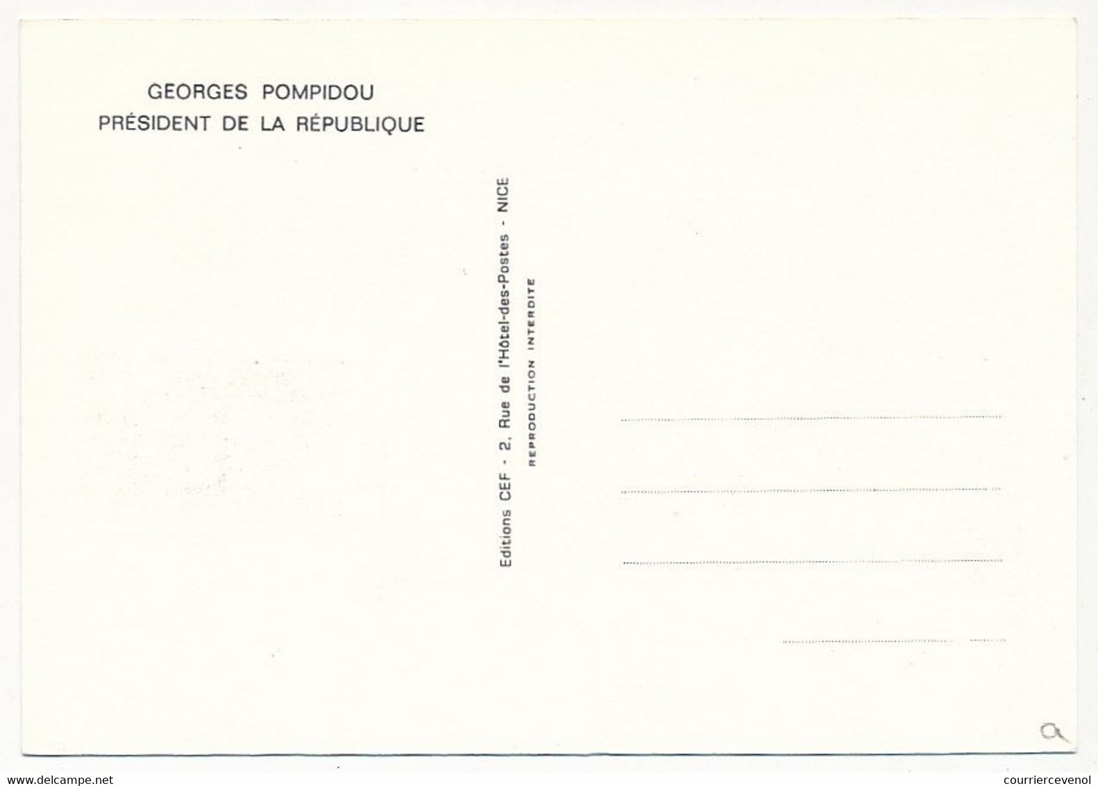 FRANCE - 2 Cartes Maximum - 0,80 Président Georges Pompidou - 2 Avril 1975 - PARIS Et MONTBOUDIF - 1970-1979