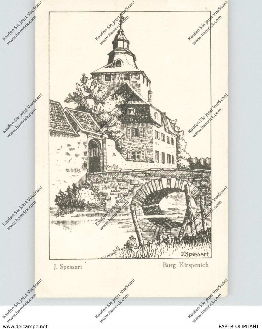 5358 BAD MÜNSTEREIFEL - KIRSPENICH, Burg Kirspenich, Künstler-Karte J. Spressart, 1920 - Bad Muenstereifel