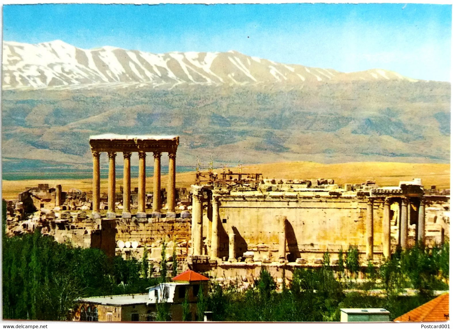 #914   General View Of Baalbek Complex Roman Temple, Ancient Architecture - LEBANON - Image Card - Liban