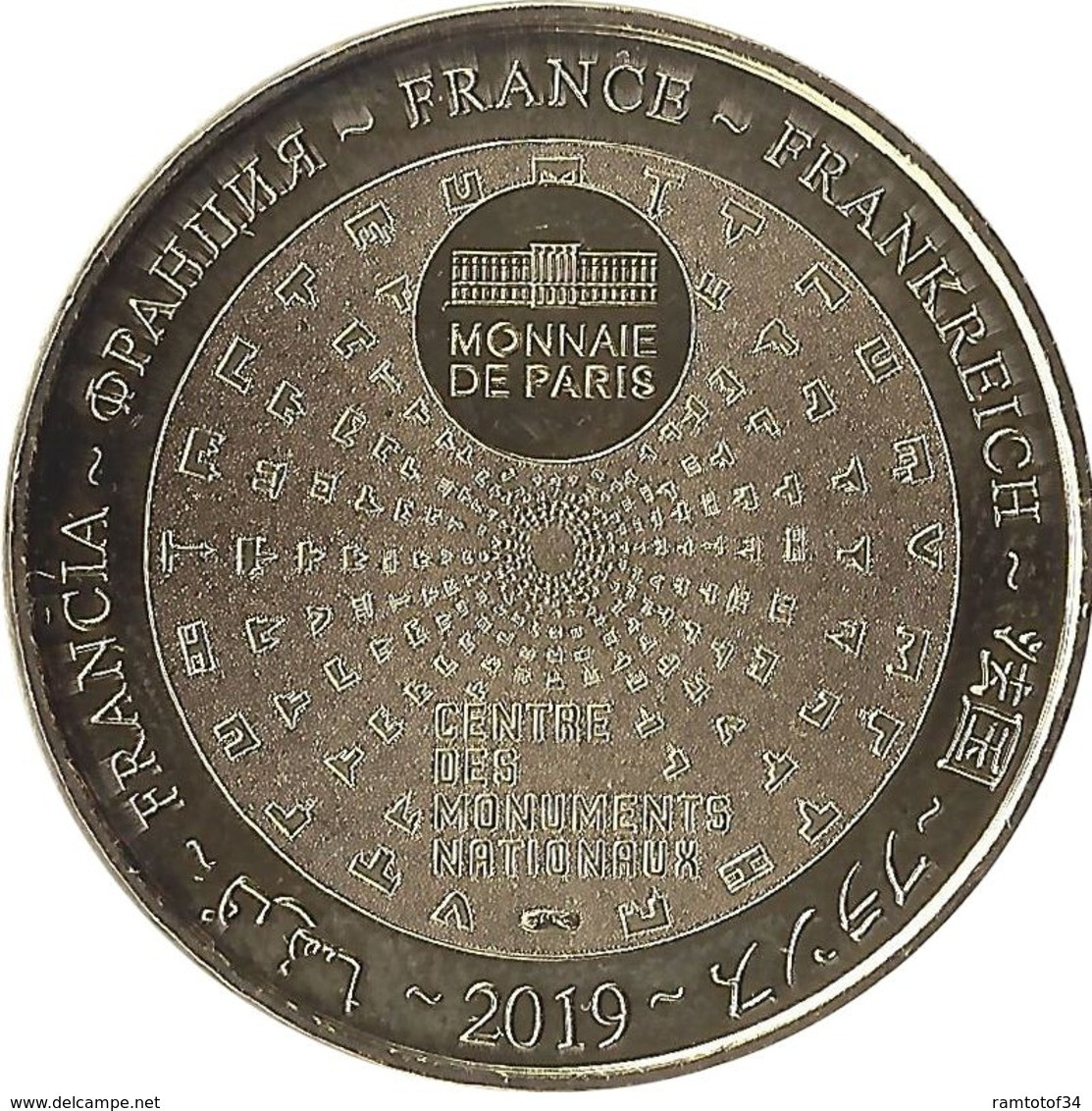 2019 MDP288 - PARIS - Centre Des Monuments Nationaux 3 ( 6 Monuments) / MONNAIE DE PARIS - 2019