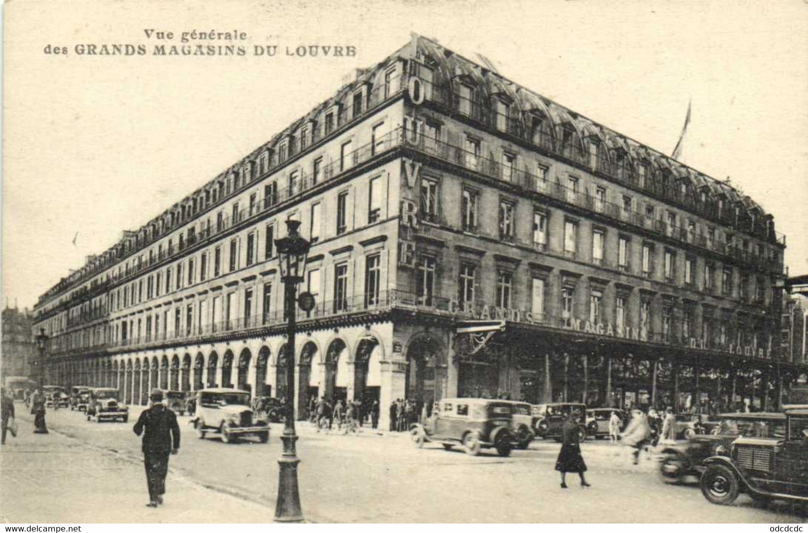 PARIS  Vue Générale Des  GRANDS MAGASINS DU LOUVRE  Voitures    Recto Verso Affranchissement Mecanique 40c - Arrondissement: 01