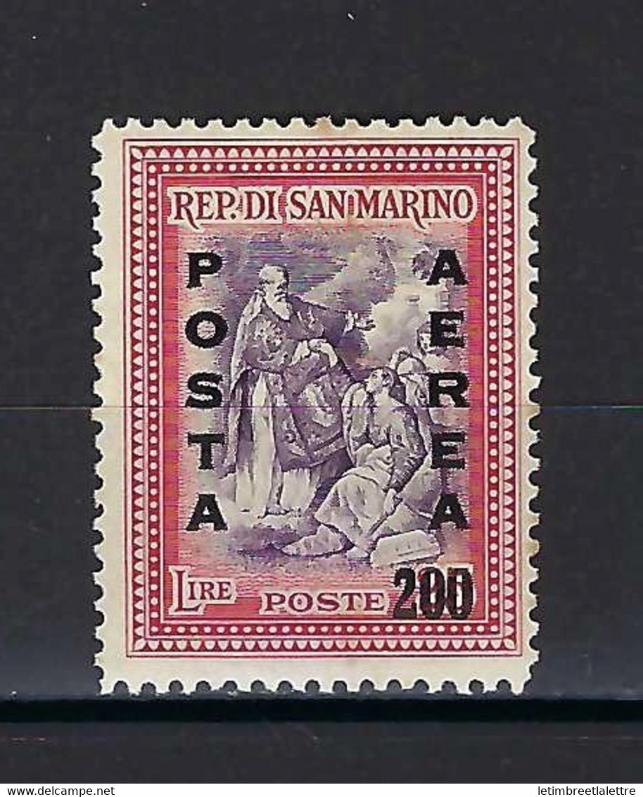 ⭐ Saint Marin - Poste Aérienne - YT N° 67 * - Neuf Avec Charnière - 1948 ⭐ - Luftpost