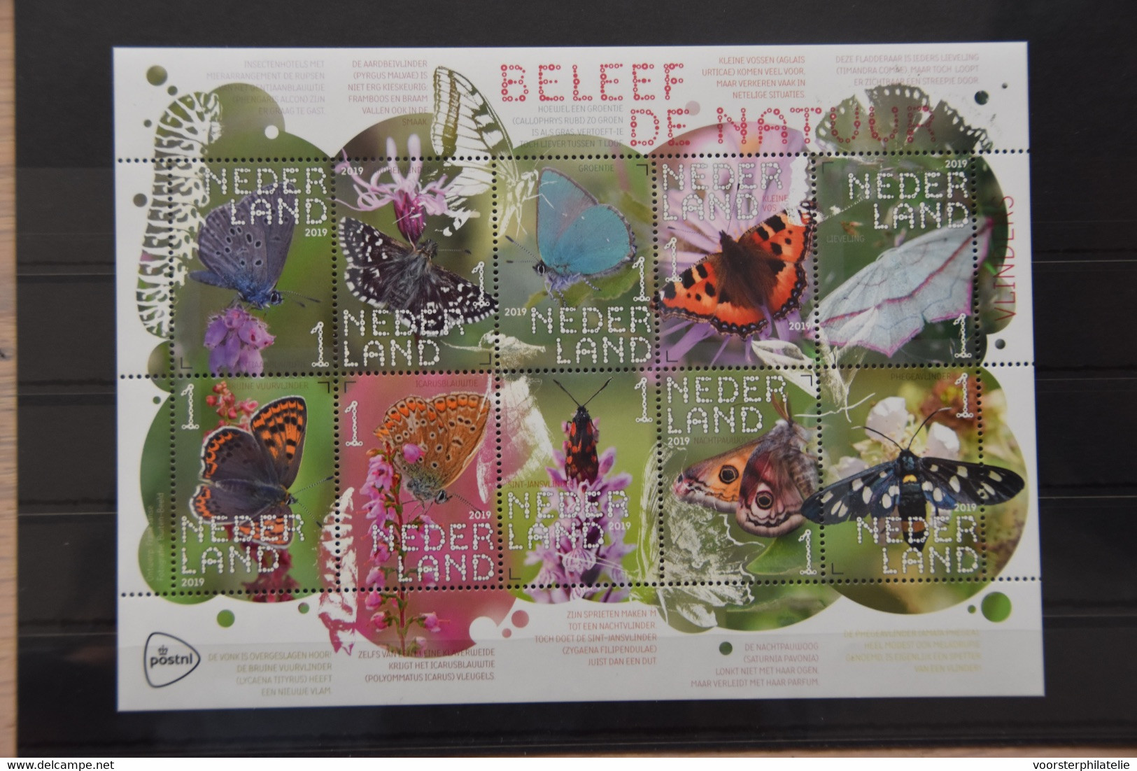 D(A) 262 ++ NETHERLANDS NEDERLAND MNH ** 2019 BELEEF DE NATUUR BUTTERFLIES VLINDERS - Unused Stamps