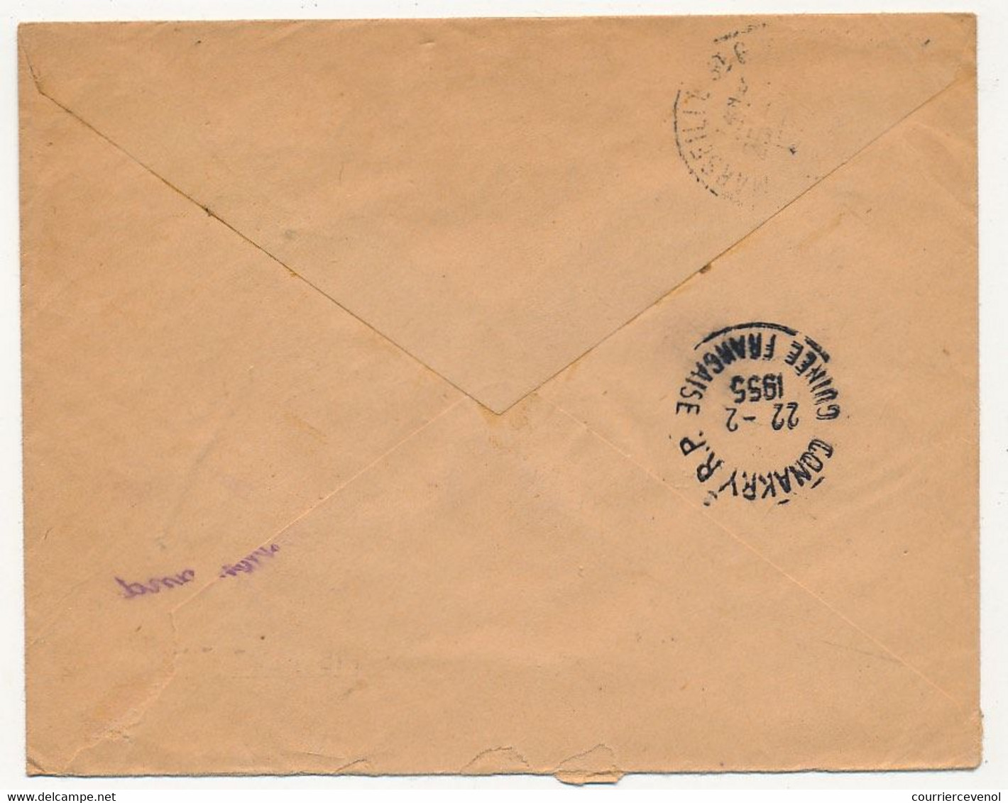 AOF - Enveloppe Reco. Depuis YOUKOUNKOUN (Guinée Française) - Affr Composé 19/2/1952 - Brieven En Documenten