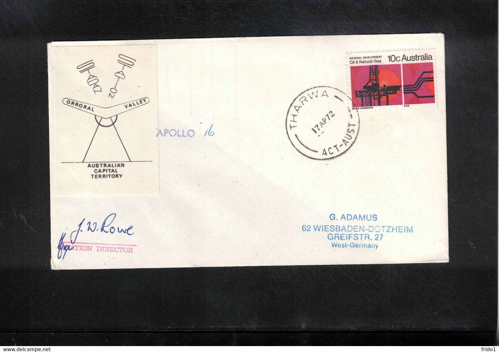 Australia 1972 Space / Raumfahrt Apollo 16 Stadan Station Orronal Valley Interesting Signed Letter - Oceania