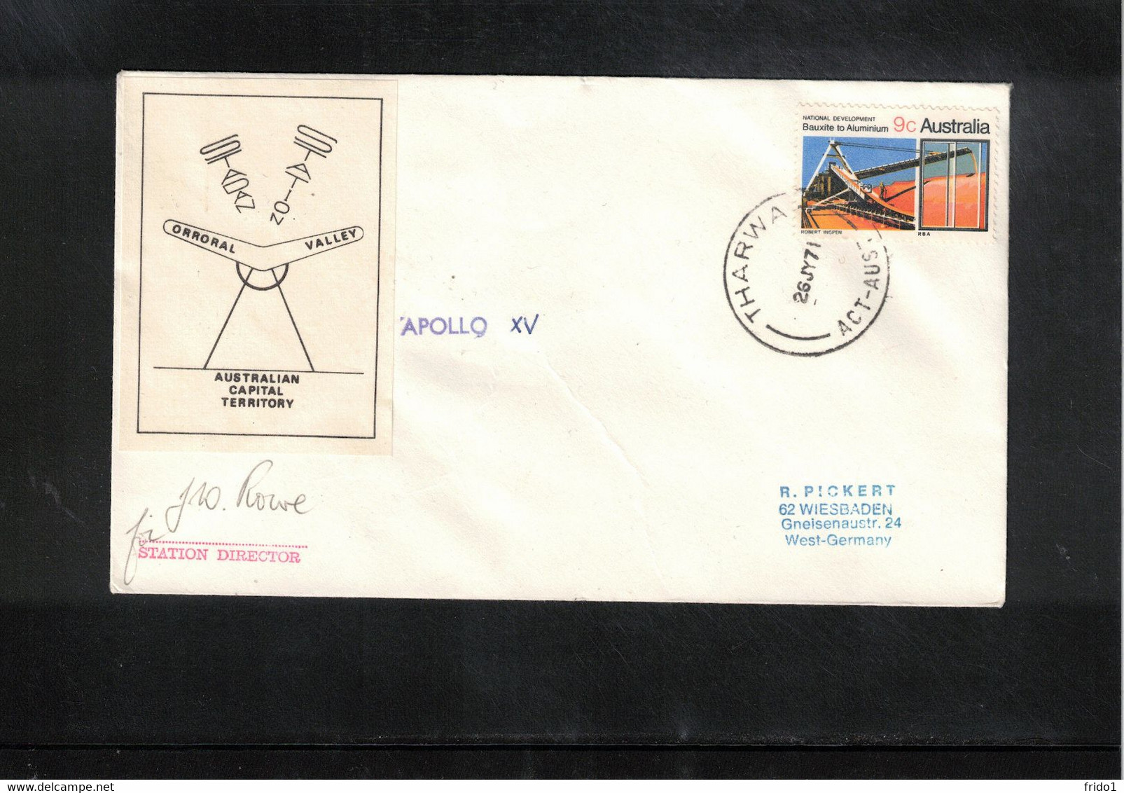 Australia 1971 Space / Raumfahrt Apollo 15 Stadan Station Orronal Valley Interesting Signed Letter - Océanie