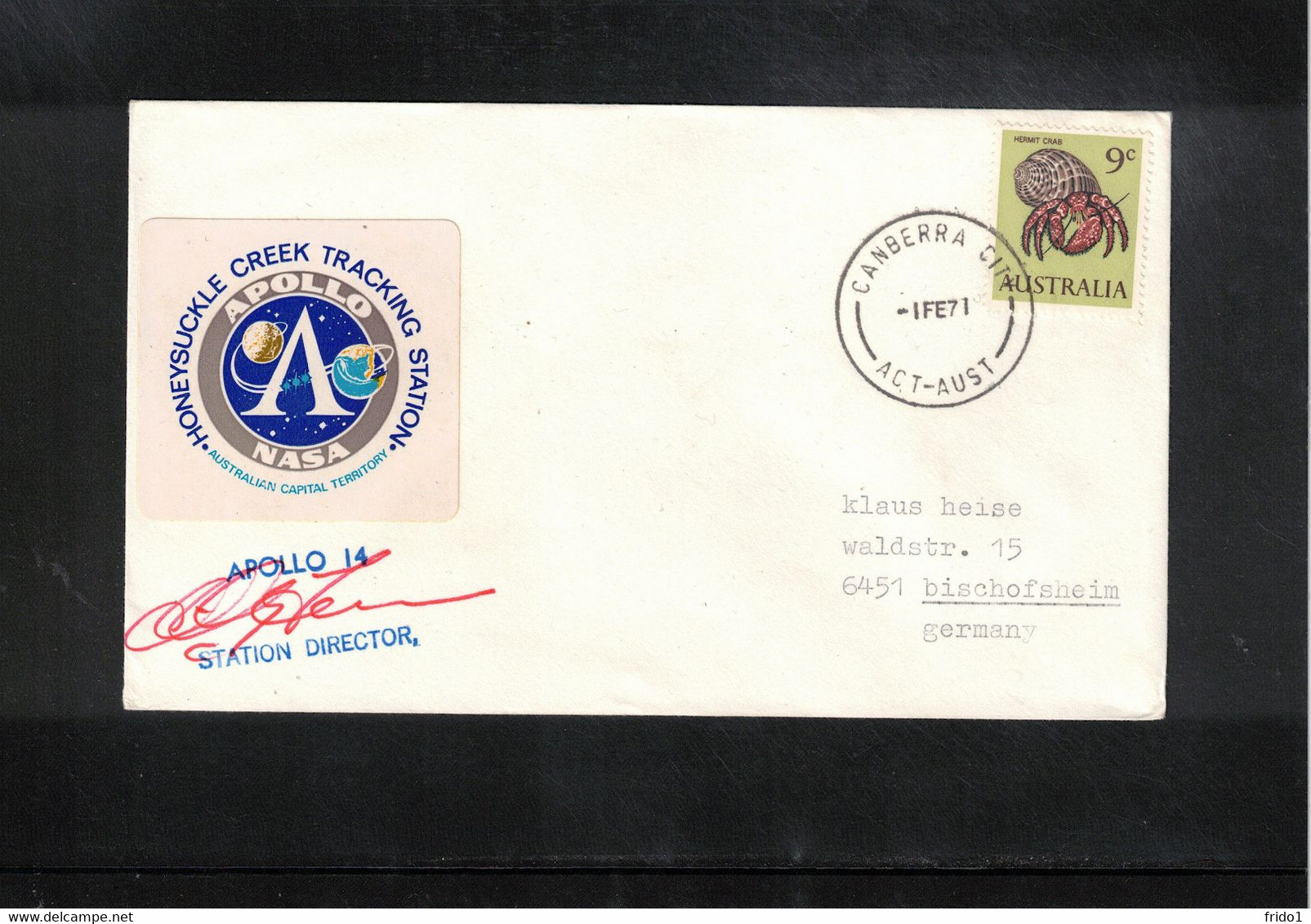 Australia 1971 Space / Raumfahrt Apollo 14 Honeysuckle Creek Tracking Station Interesting Signed Letter - Oceanía
