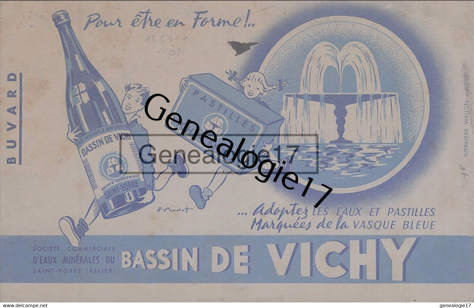 03 1261 VICHY ALLIER 19.. BUVARD - BASSIN DE VICHY - V