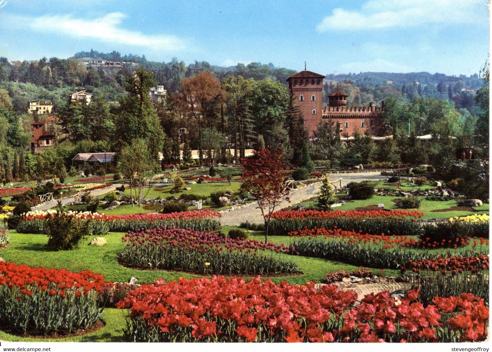 Italie Piemont Piemonte Torino Turin Giardini Del Valentino Jardin 1964 Nature Paysage Batiment - Parken & Tuinen