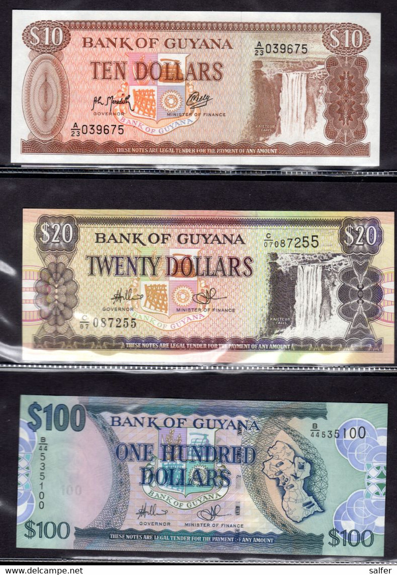 GUYANA  1966/2000   $ 10+20+100   FDS - Guyana