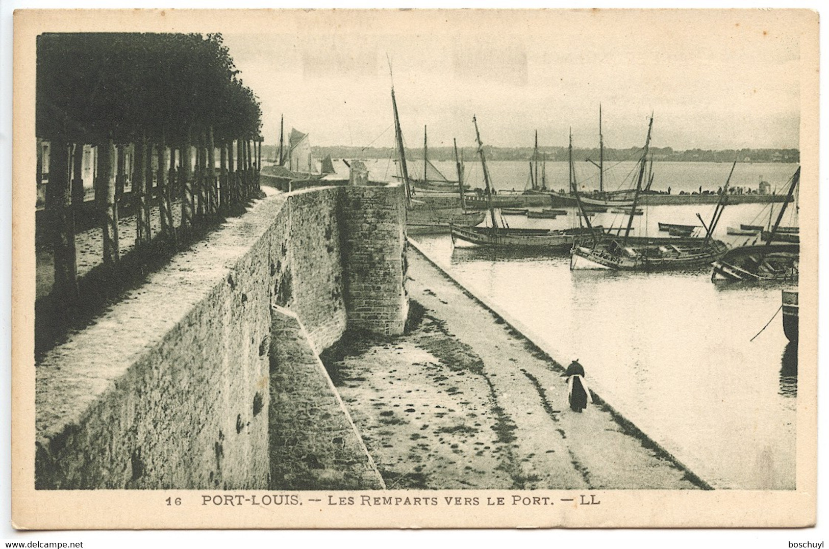 Port Louis, Les Remparts Vers Le Port, France, Postcard, CPA, Unused - Otros & Sin Clasificación