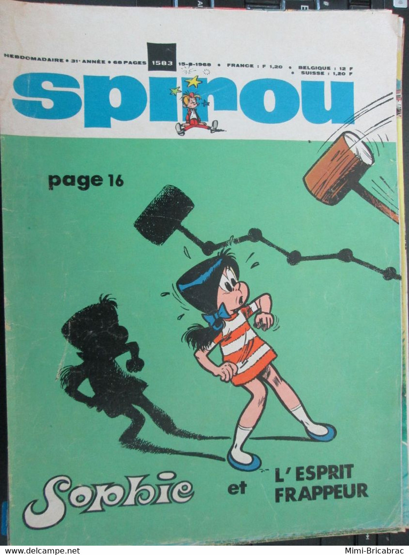 SPI920 COUVERTURE (plastifiable Sur Demande) REVUE SPIROU Années 60/70 / SOPHIE Par JIDEHEM - Sophie