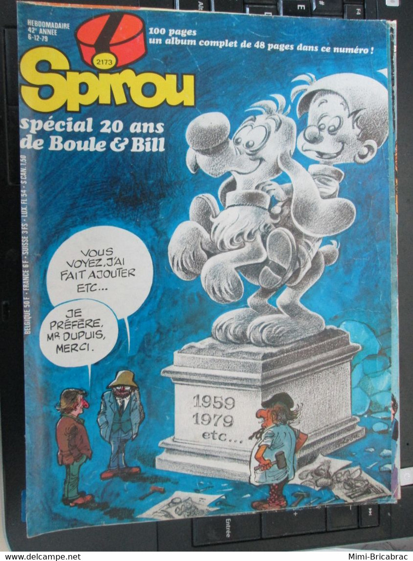 SPI920 COUVERTURE (plastifiable Sur Demande) REVUE SPIROU Années 60/70 / BOULE ET BILL Par ROBA - Boule Et Bill