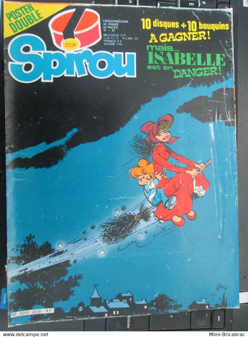 SPI920 COUVERTURE (plastifiable Sur Demande) REVUE SPIROU Années 60/70 / ISABELLE Par WILL - Isabelle