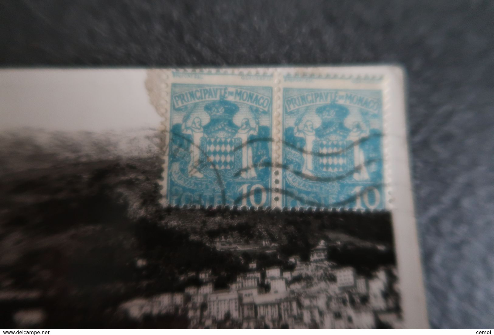 Lot de 18 CPA/CPSM de MONACO toutes timbrées - 23 timbres monégasques dont 19 timbres différents + 2 timbres taxe frança