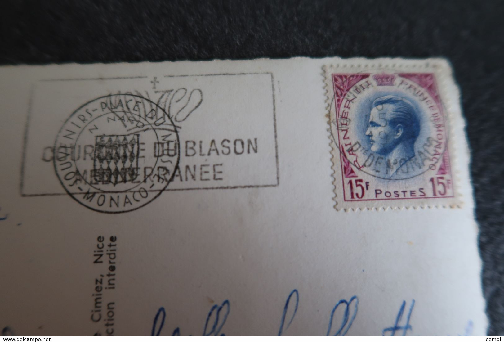 Lot de 18 CPA/CPSM de MONACO toutes timbrées - 23 timbres monégasques dont 19 timbres différents + 2 timbres taxe frança